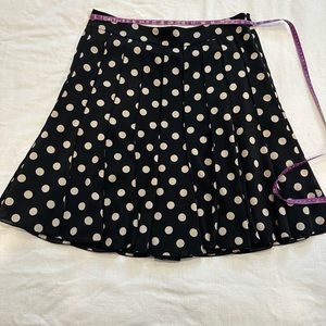 Ann Taylor Pleated Polka Dot Skirt, size 12